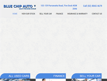 Tablet Screenshot of bluechipauto.com.au